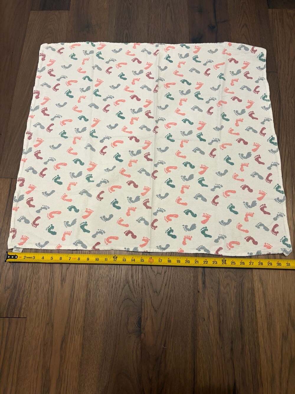 Standard Textile Baby Receiving Blanket Footprint Print